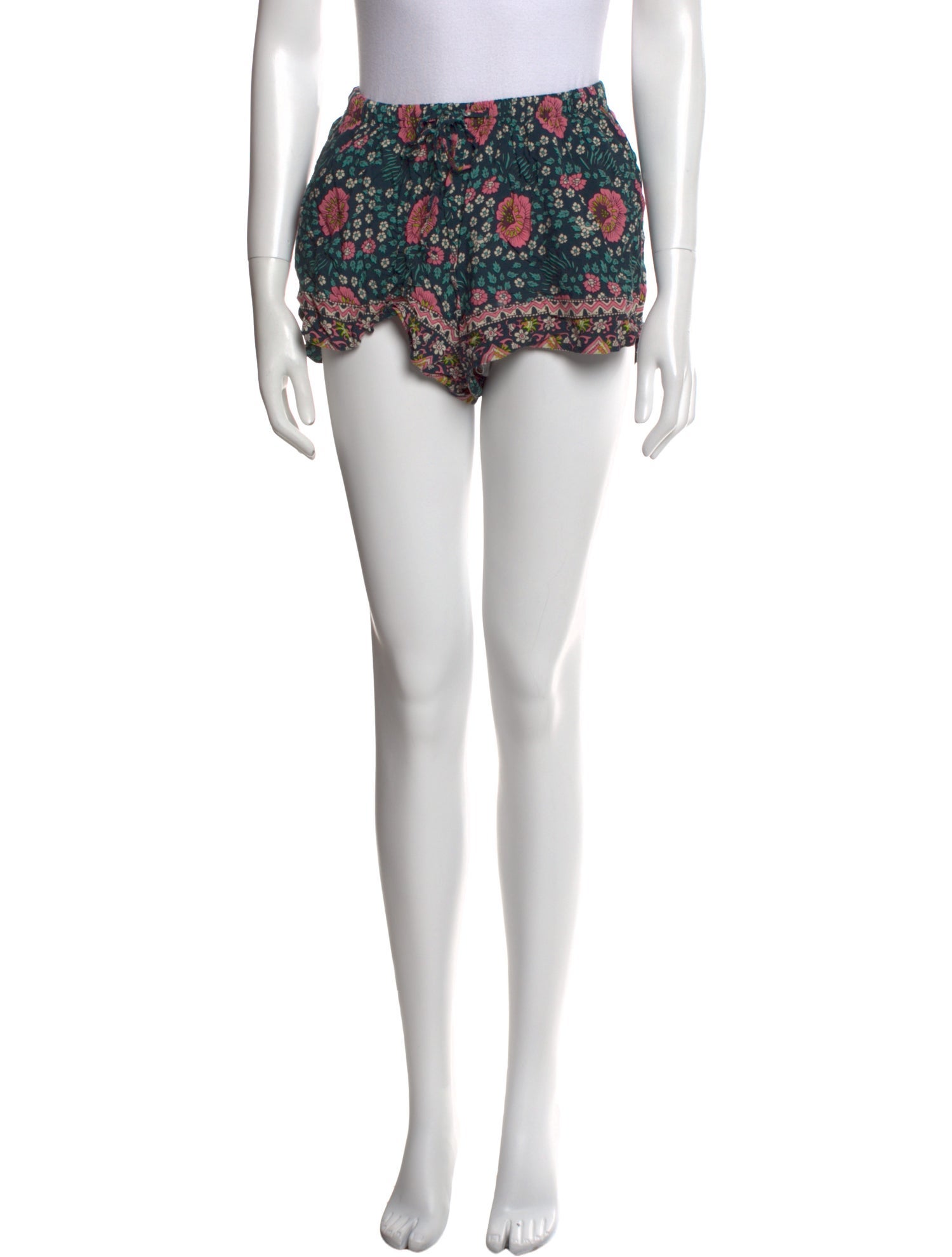Natalie Martin Floral Print Mini Shorts