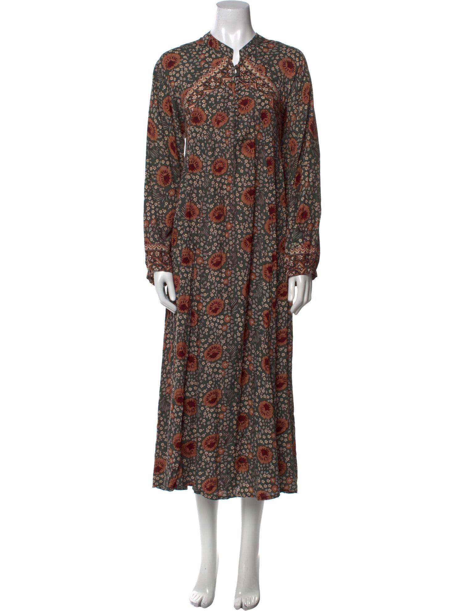 Natalie Martin Floral Print Long Dress