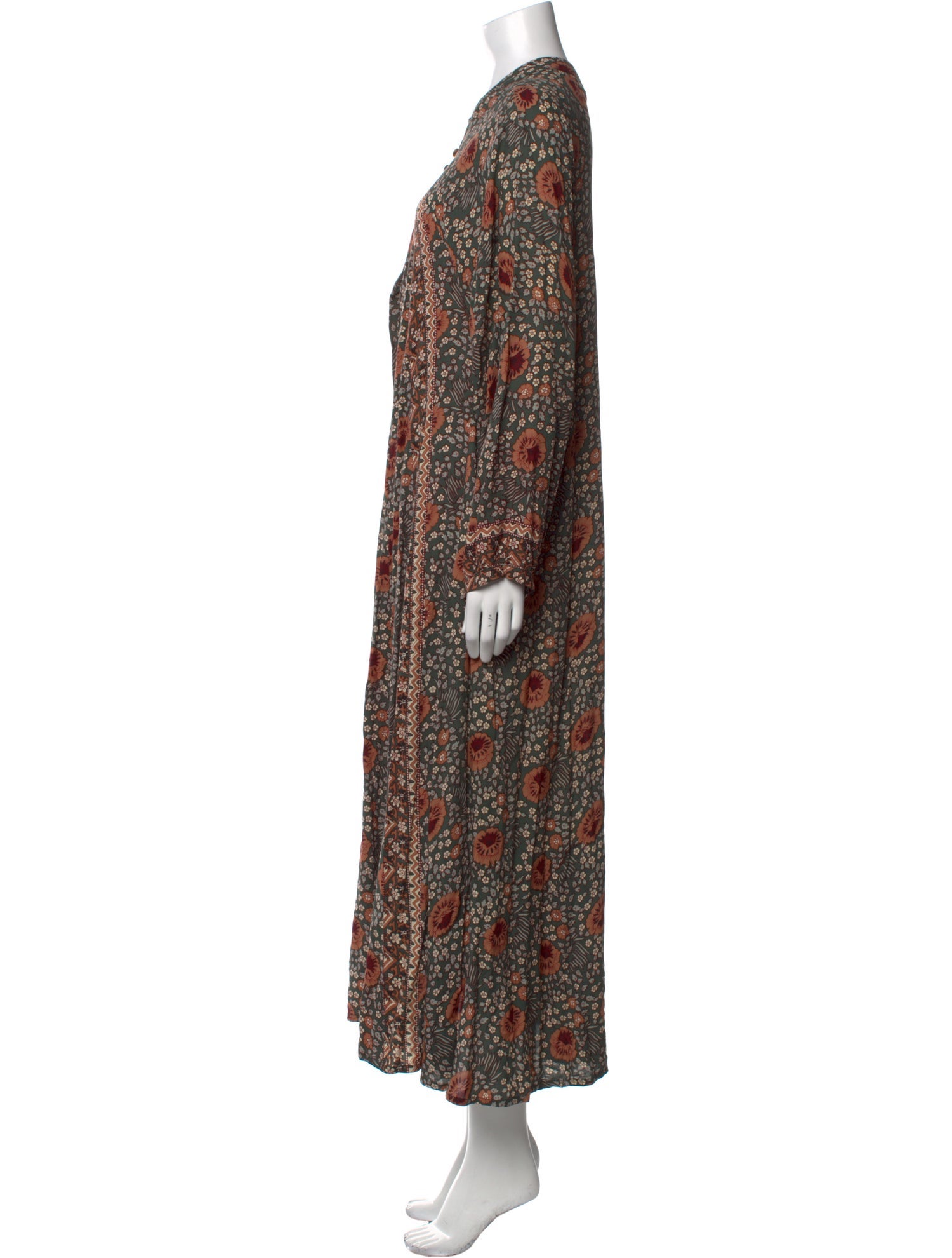 Natalie Martin Floral Print Long Dress