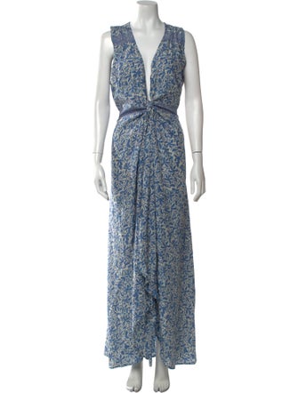 Natalie Martin Silk Long Dress