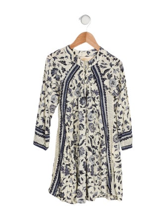 Natalie Martin Girls' Floral Long Sleeve Dress