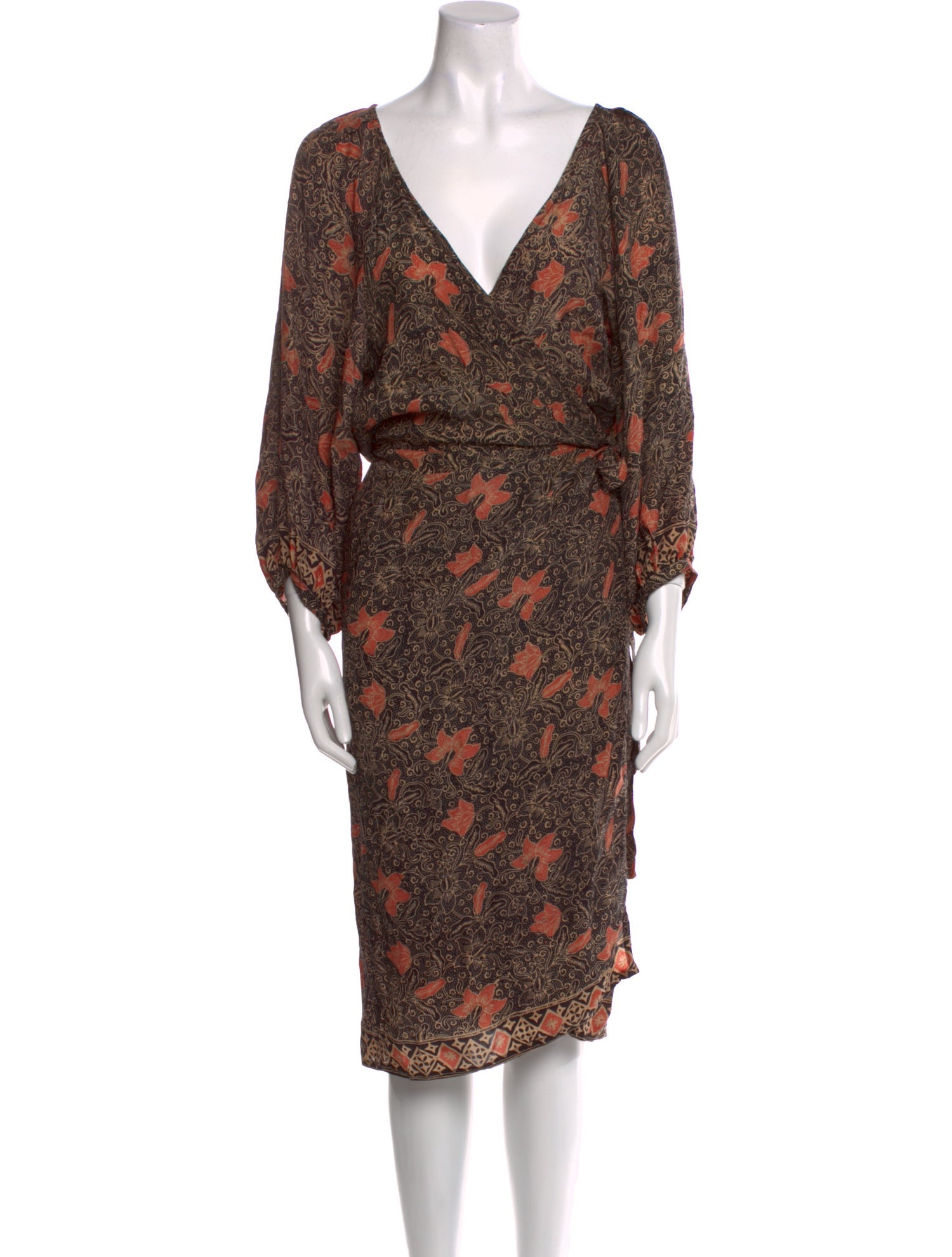 Natalie Martin Silk Midi Length Dress