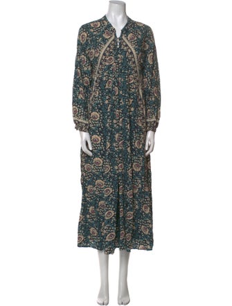 Natalie Martin Paisley Print Midi Length Dress