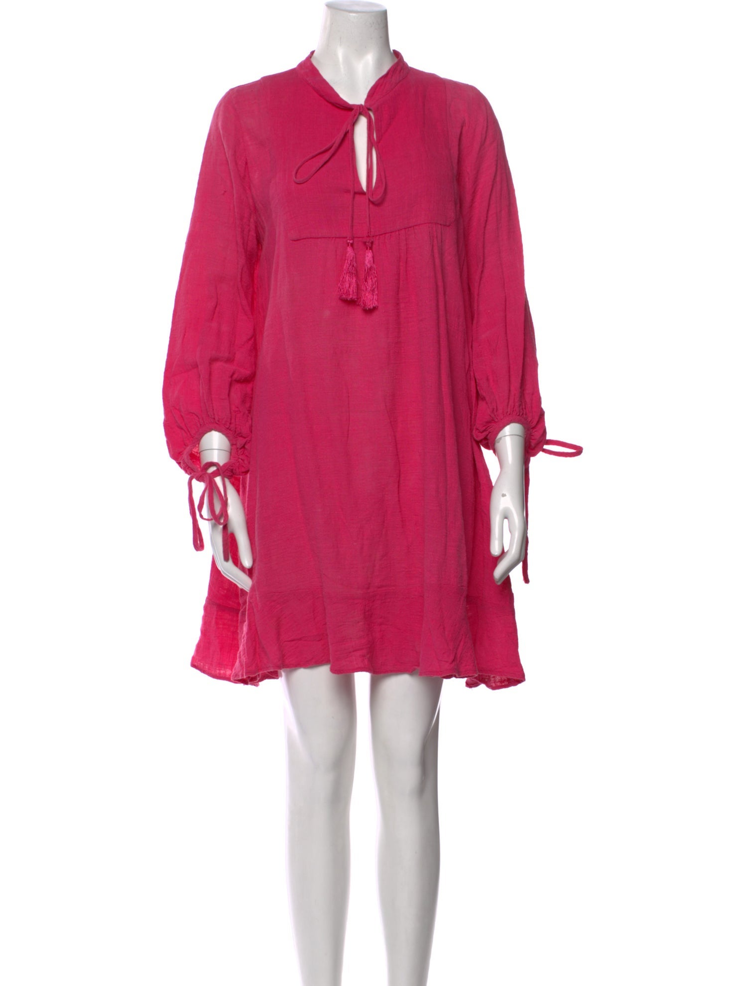 Natalie Martin Tie Neck Mini Dress