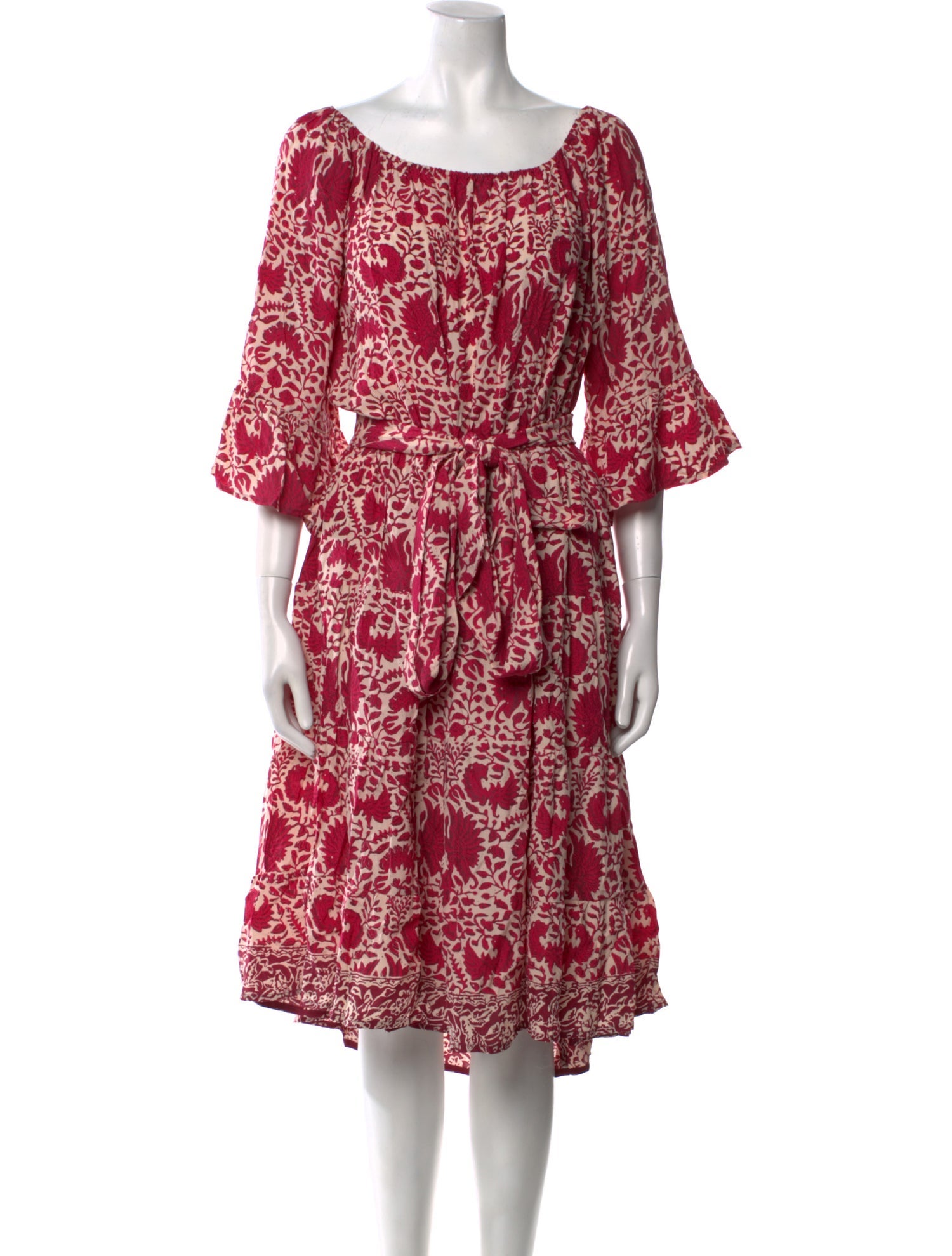 Natalie Martin Silk Midi Length Dress