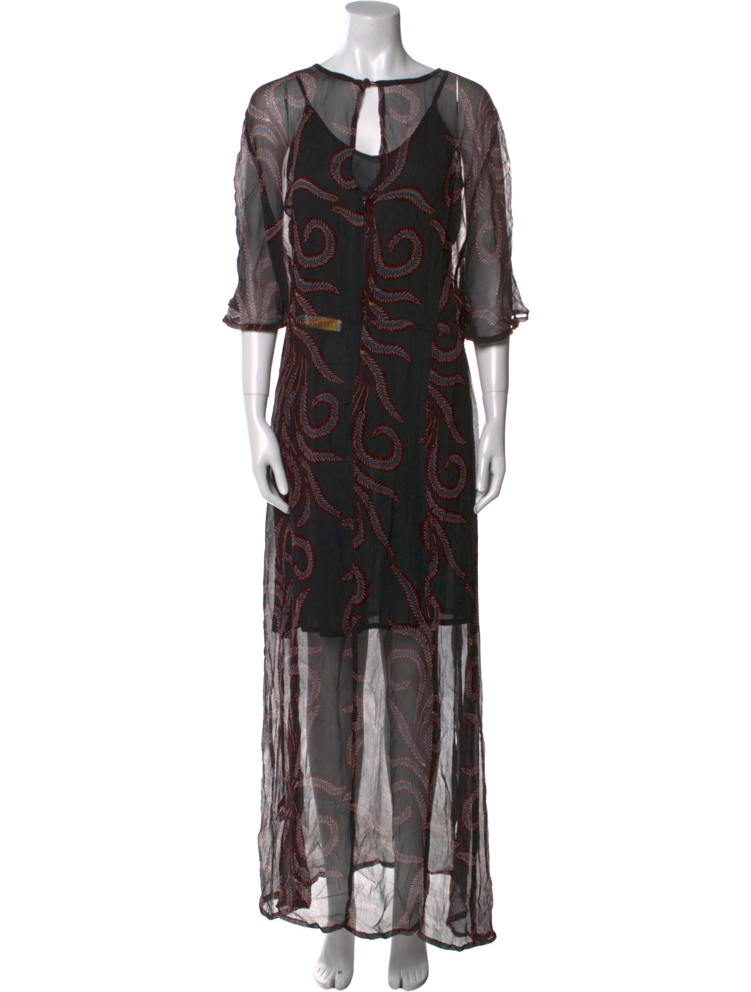 Natalie Martin Paisley Print Midi Length Dress