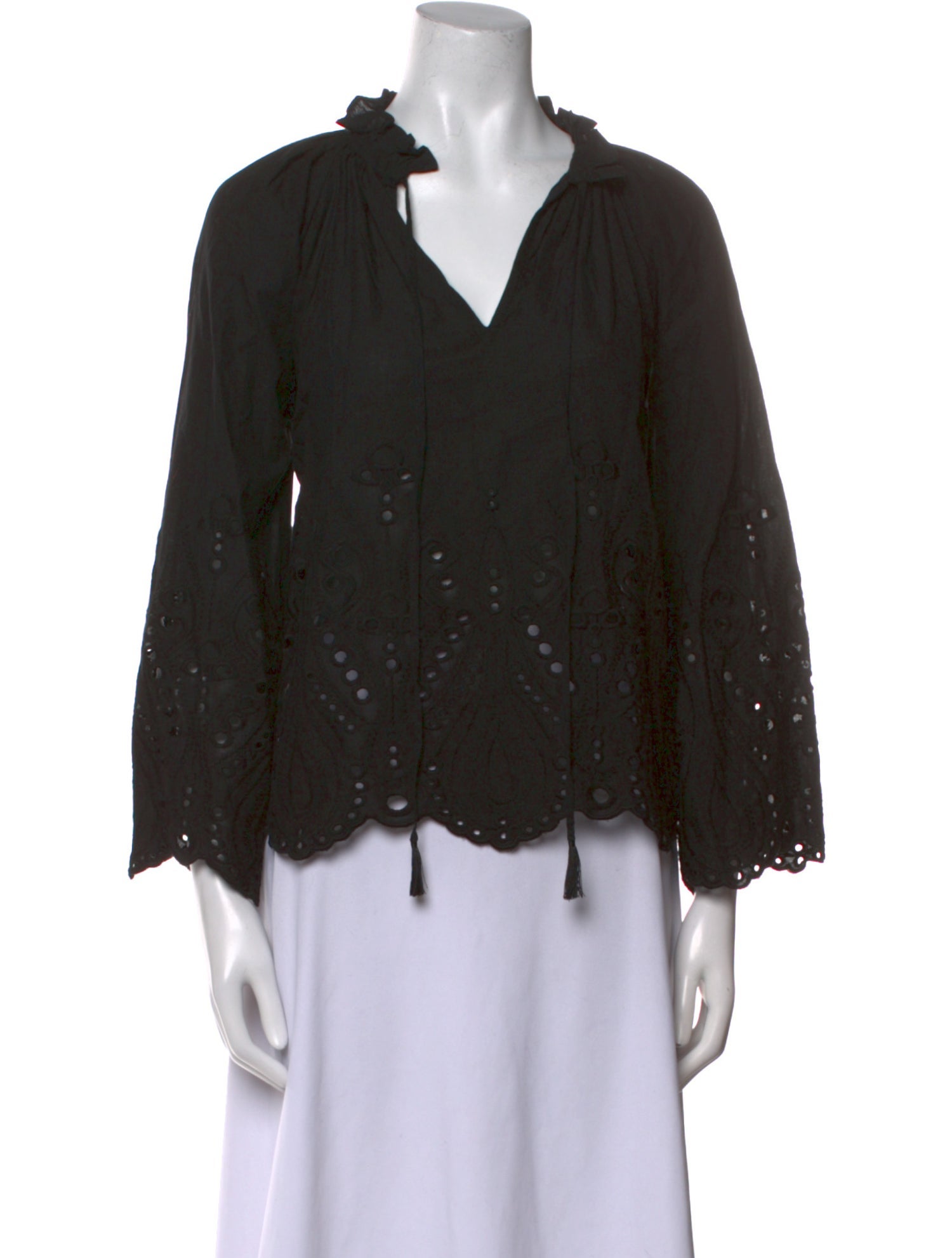 Natalie Martin V-Neck Long Sleeve Blouse