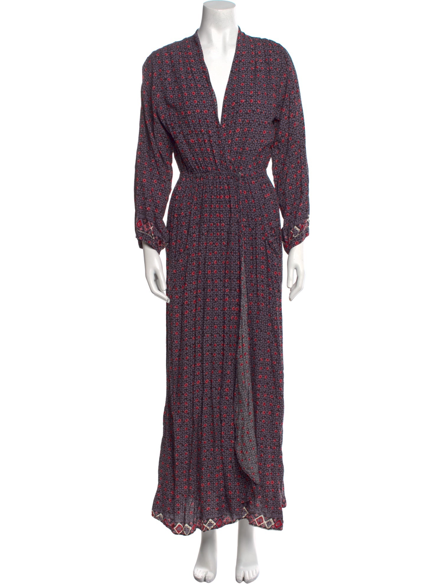 Natalie Martin Floral Print Long Dress