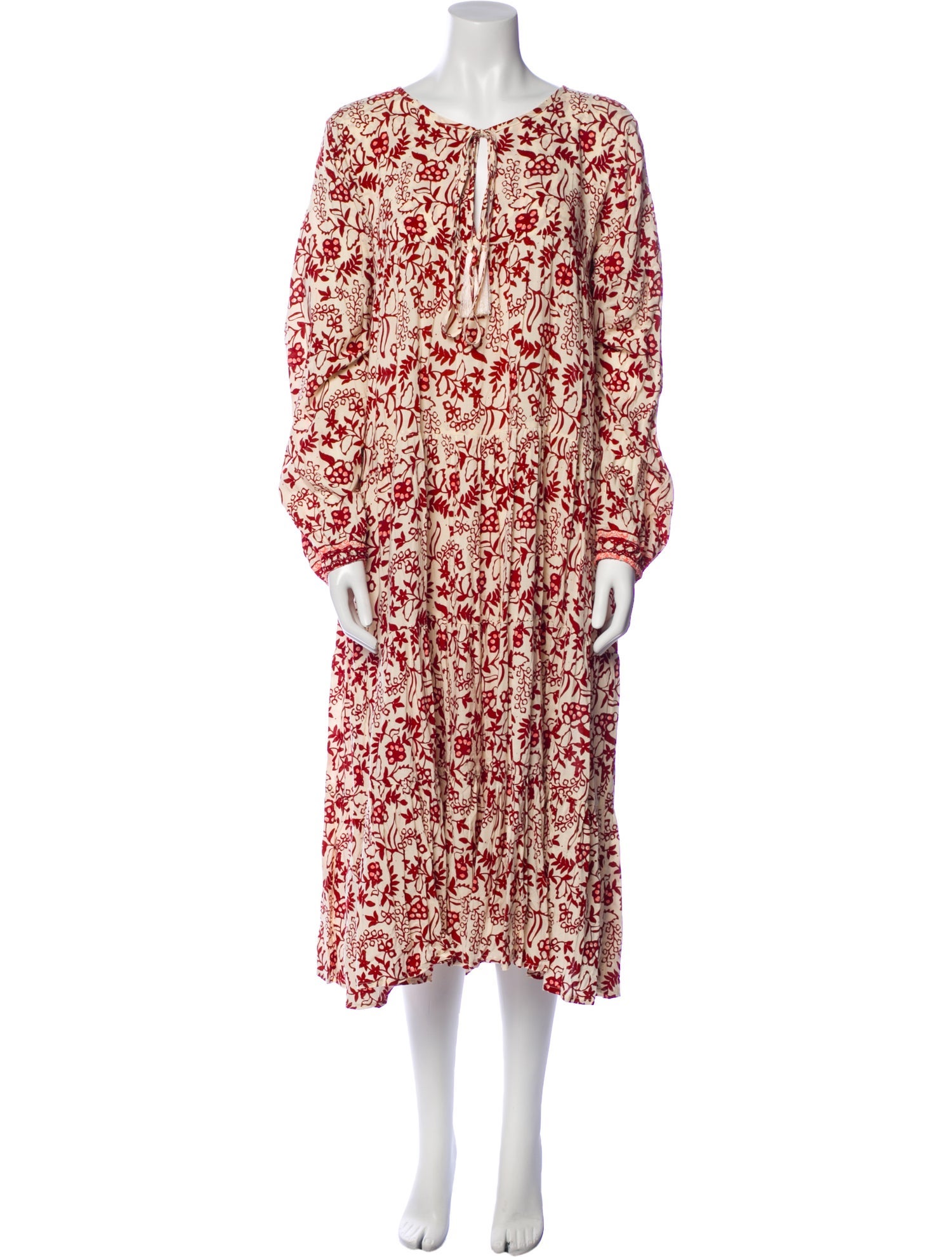 Natalie Martin Floral Print Midi Length Dress