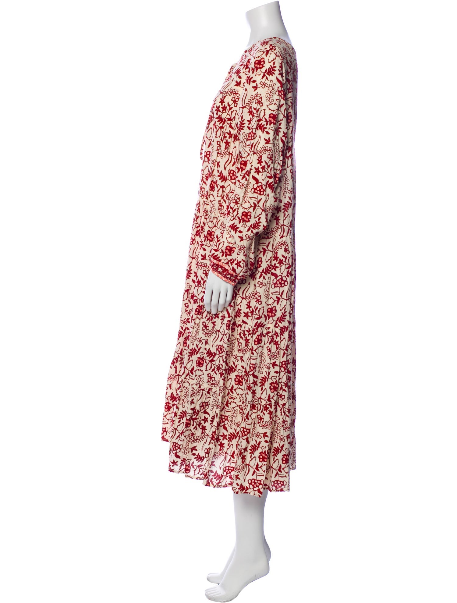Natalie Martin Floral Print Midi Length Dress