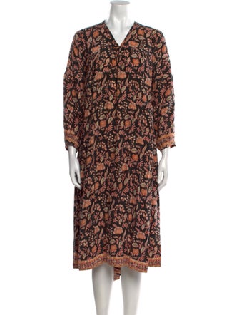 Natalie Martin Silk Midi Length Dress