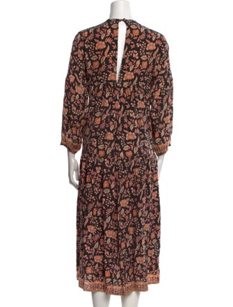 Natalie Martin Silk Midi Length Dress