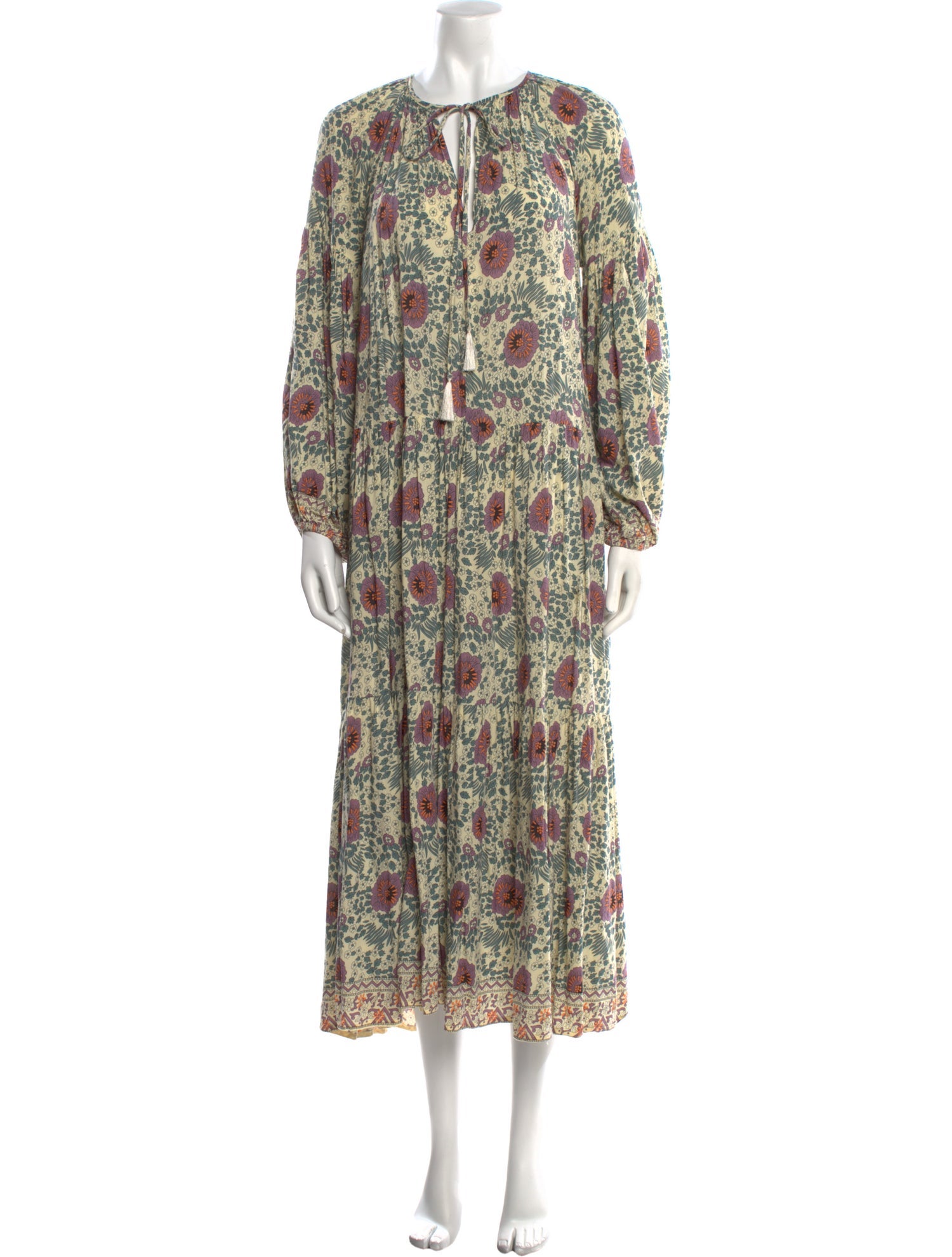 Natalie Martin Floral Print Long Dress