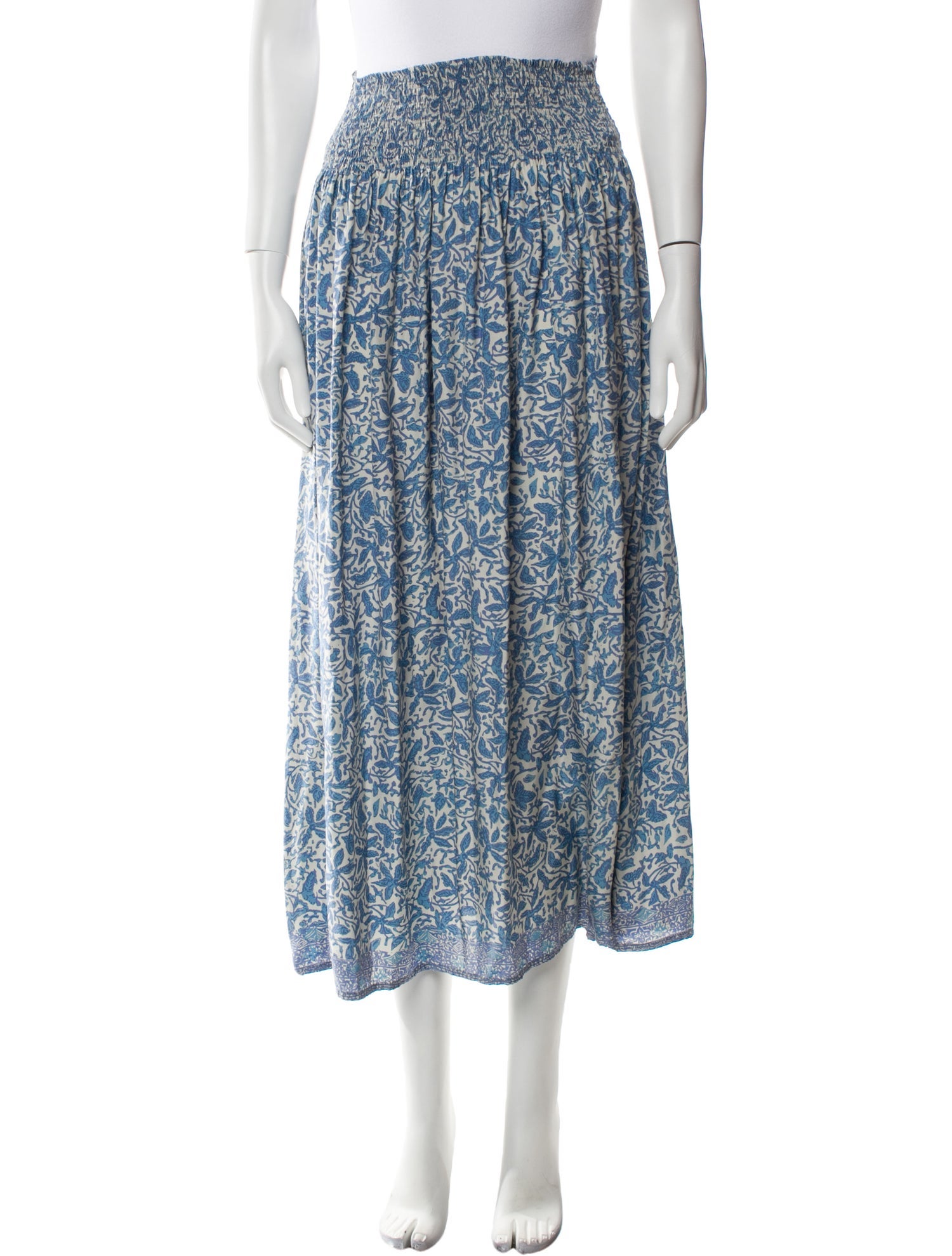 Natalie Martin Silk Midi Length Skirt