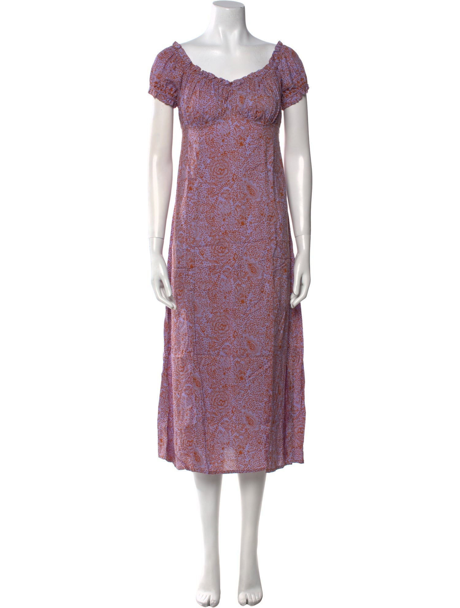 Natalie Martin Floral Print Midi Length Dress