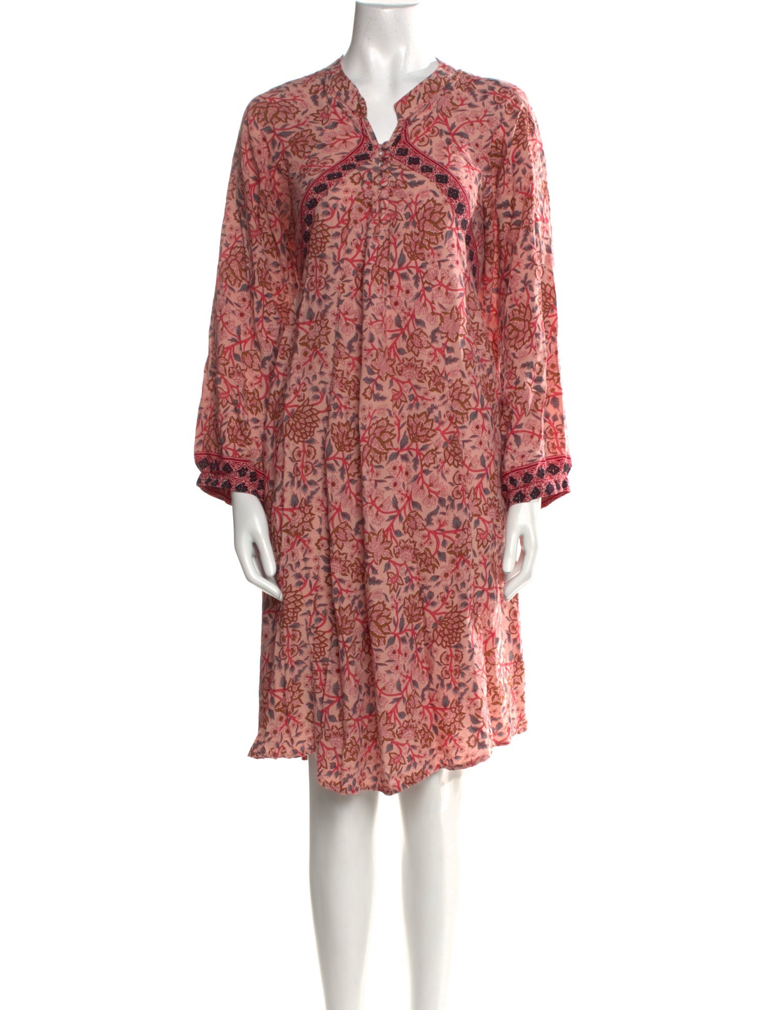 Natalie Martin Floral Print Knee-Length Dress