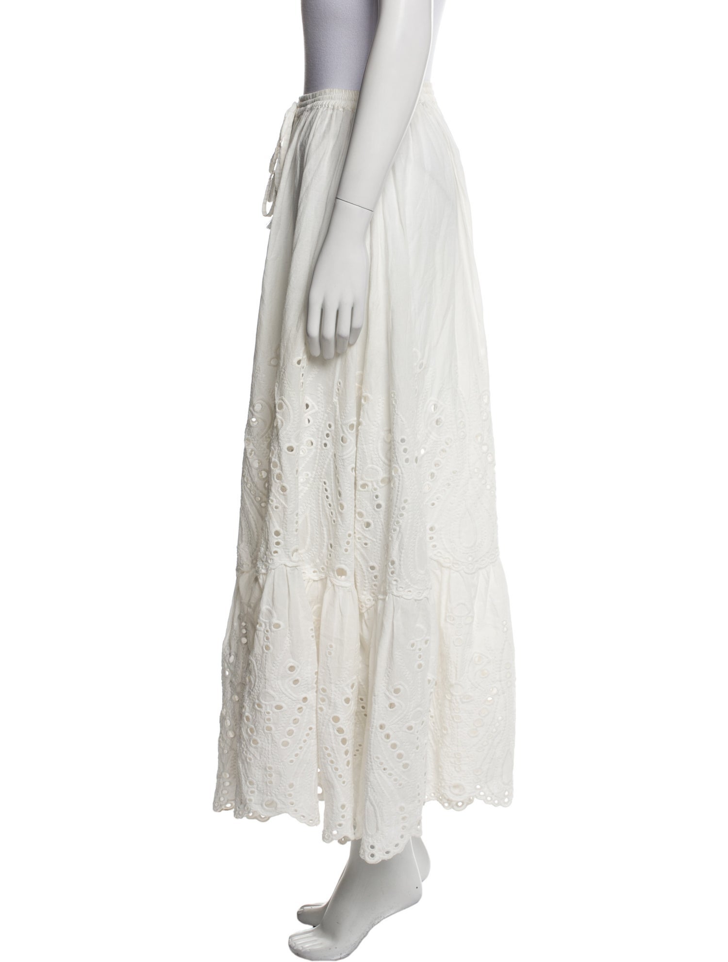 Natalie Martin Crochet Trim Midi Length Skirt