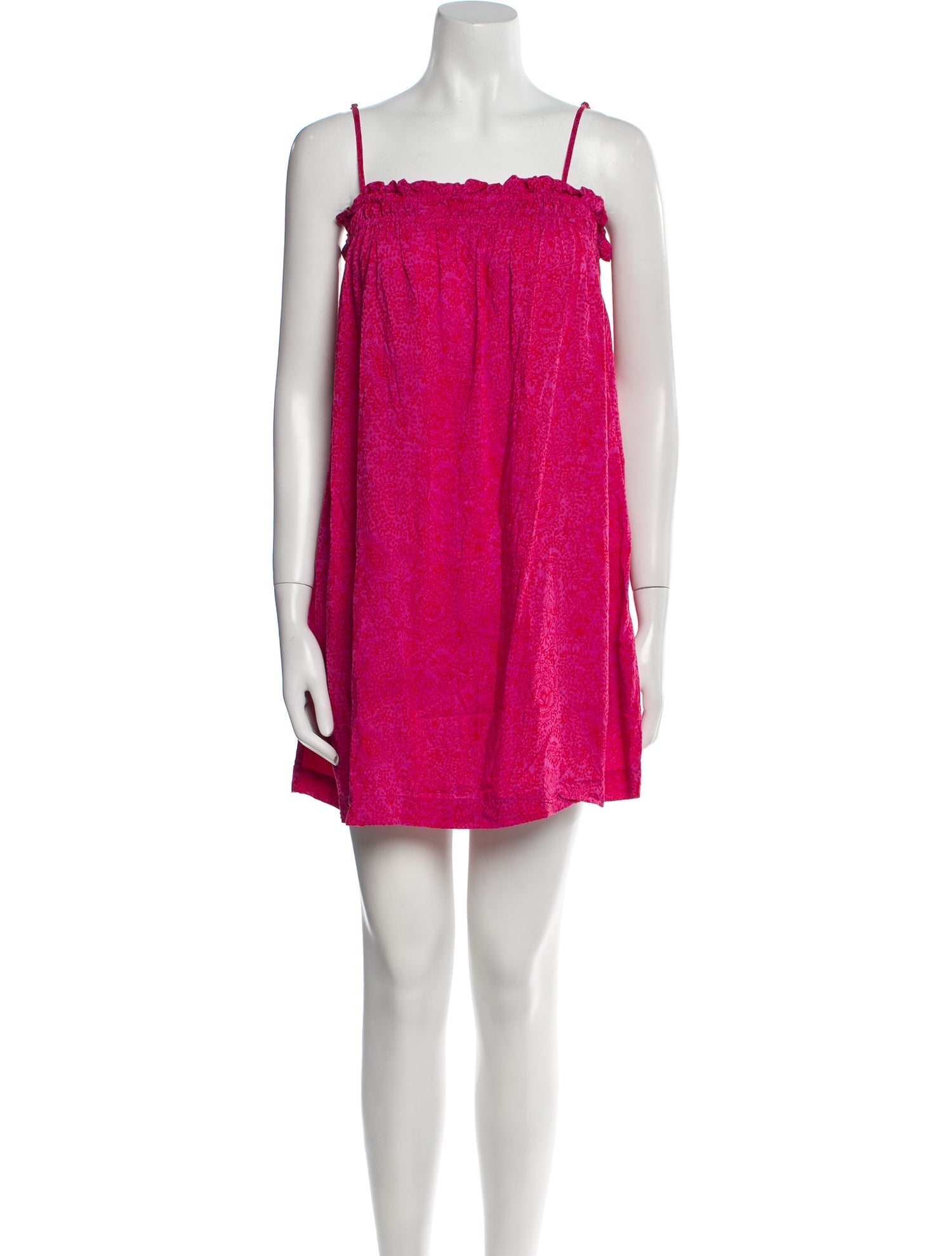 Natalie Martin Square Neckline Mini Dress