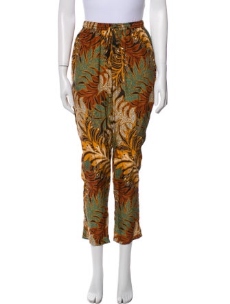 Natalie Martin Silk Printed Sweatpants