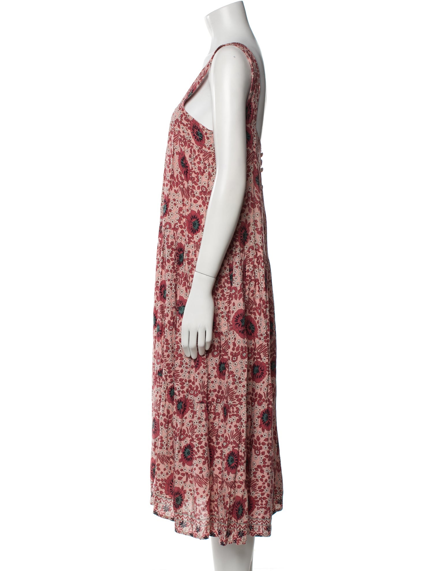 Natalie Martin Floral Print Midi Length Dress