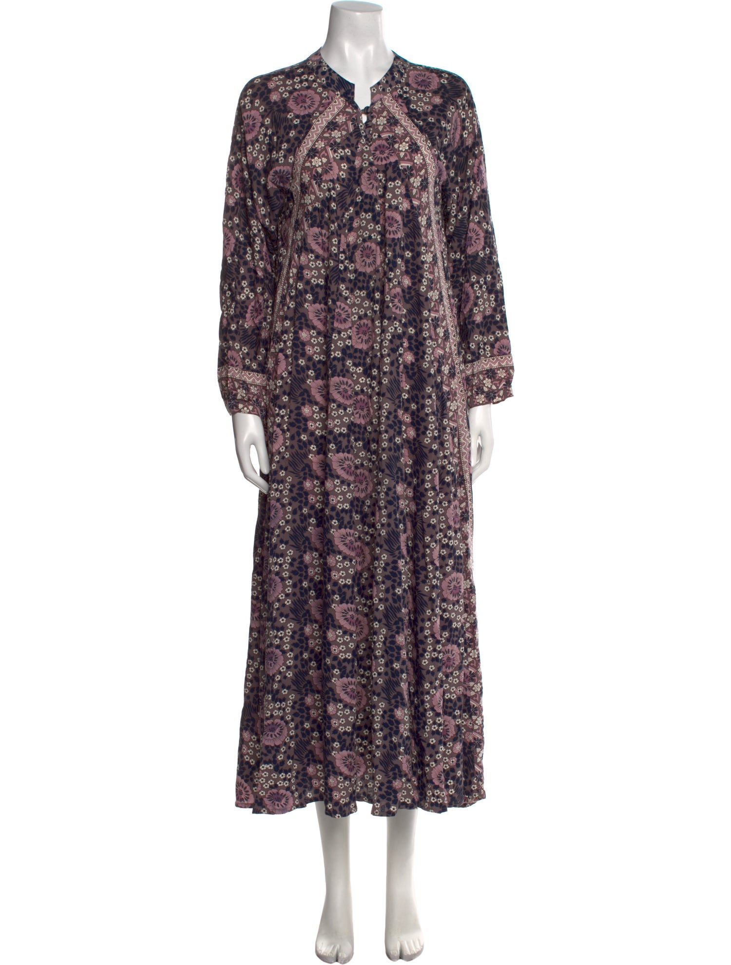 Natalie Martin Floral Print Long Dress
