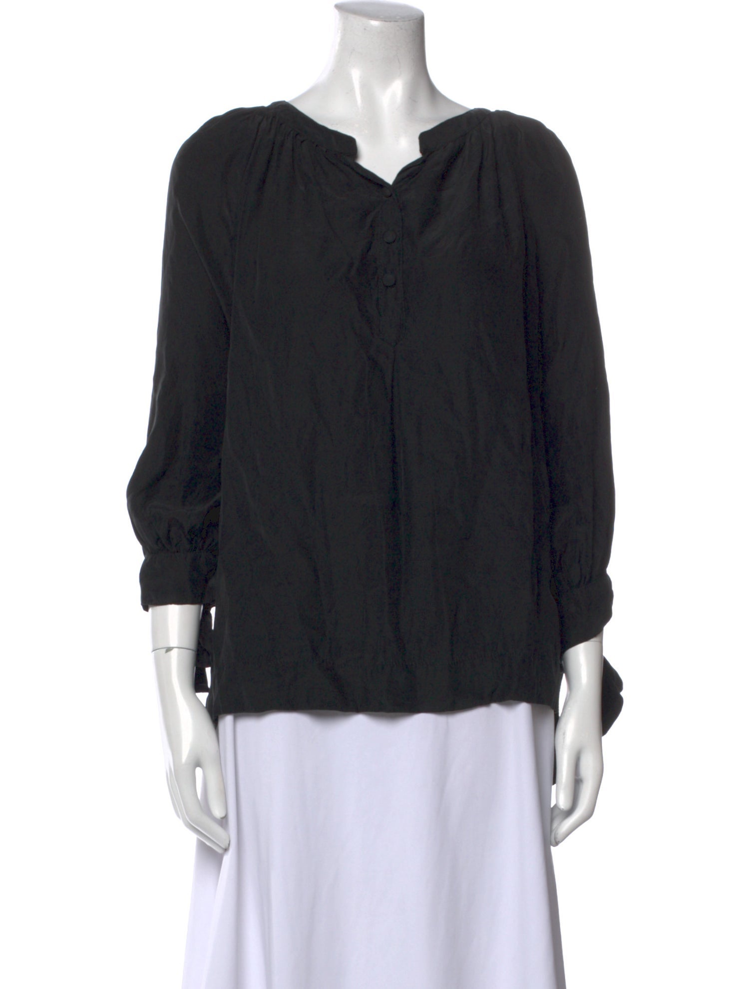 Natalie Martin Silk V-Neck Blouse