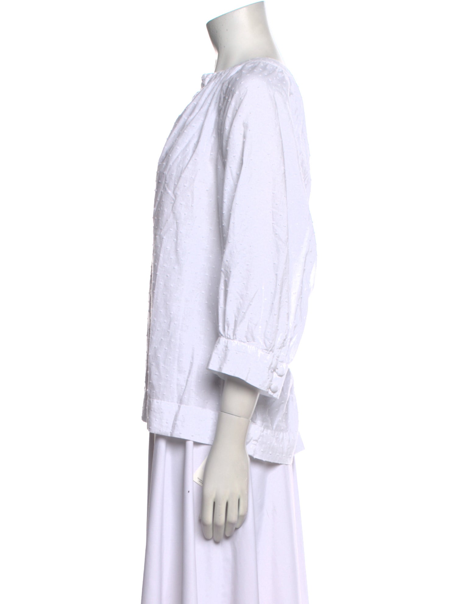 Natalie Martin V-Neck Three-Quarter Sleeve Blouse