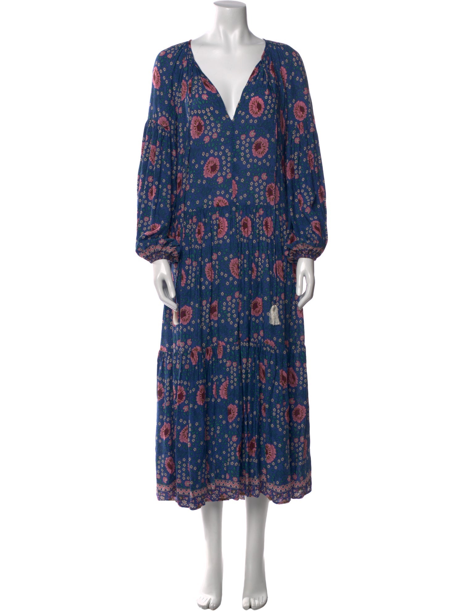 Natalie Martin Floral Print Long Dress