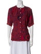 Natalie Martin Silk Printed Button-Up Top