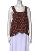 Natalie Martin Floral Print Square Neckline Top