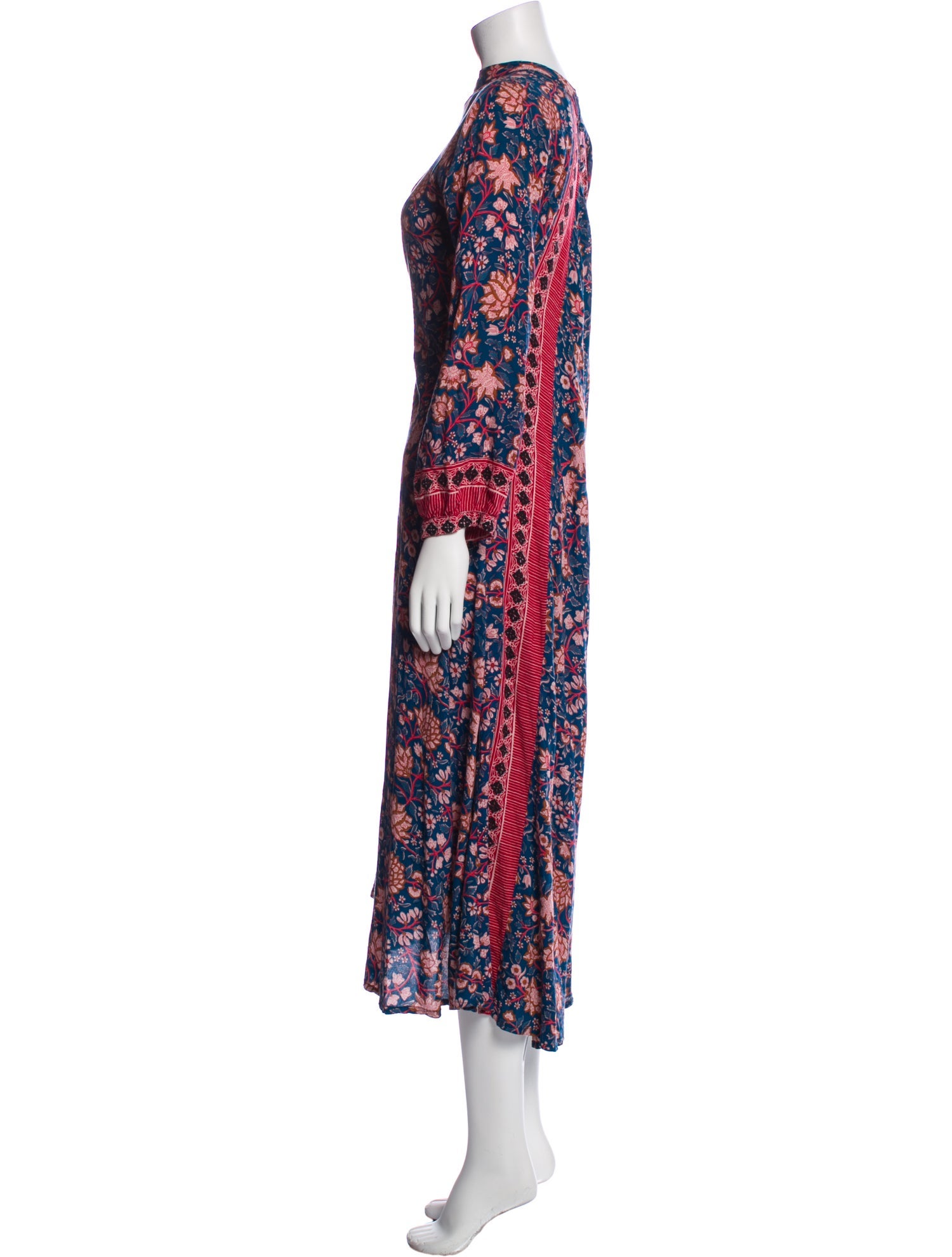 Natalie Martin Floral Print Midi Length Dress