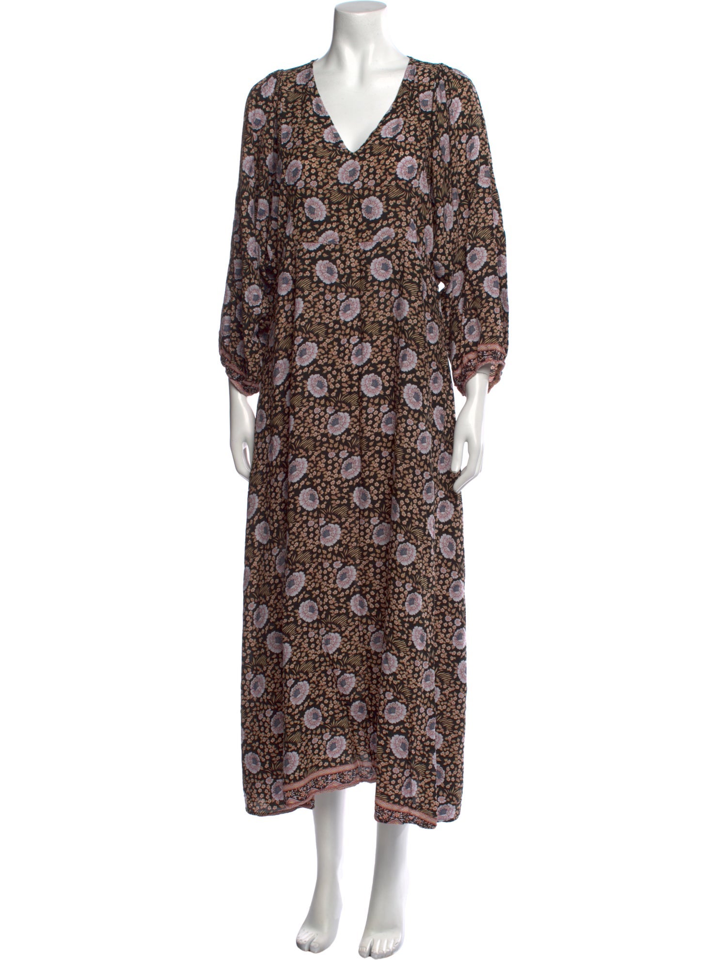 Natalie Martin Floral Print Long Dress