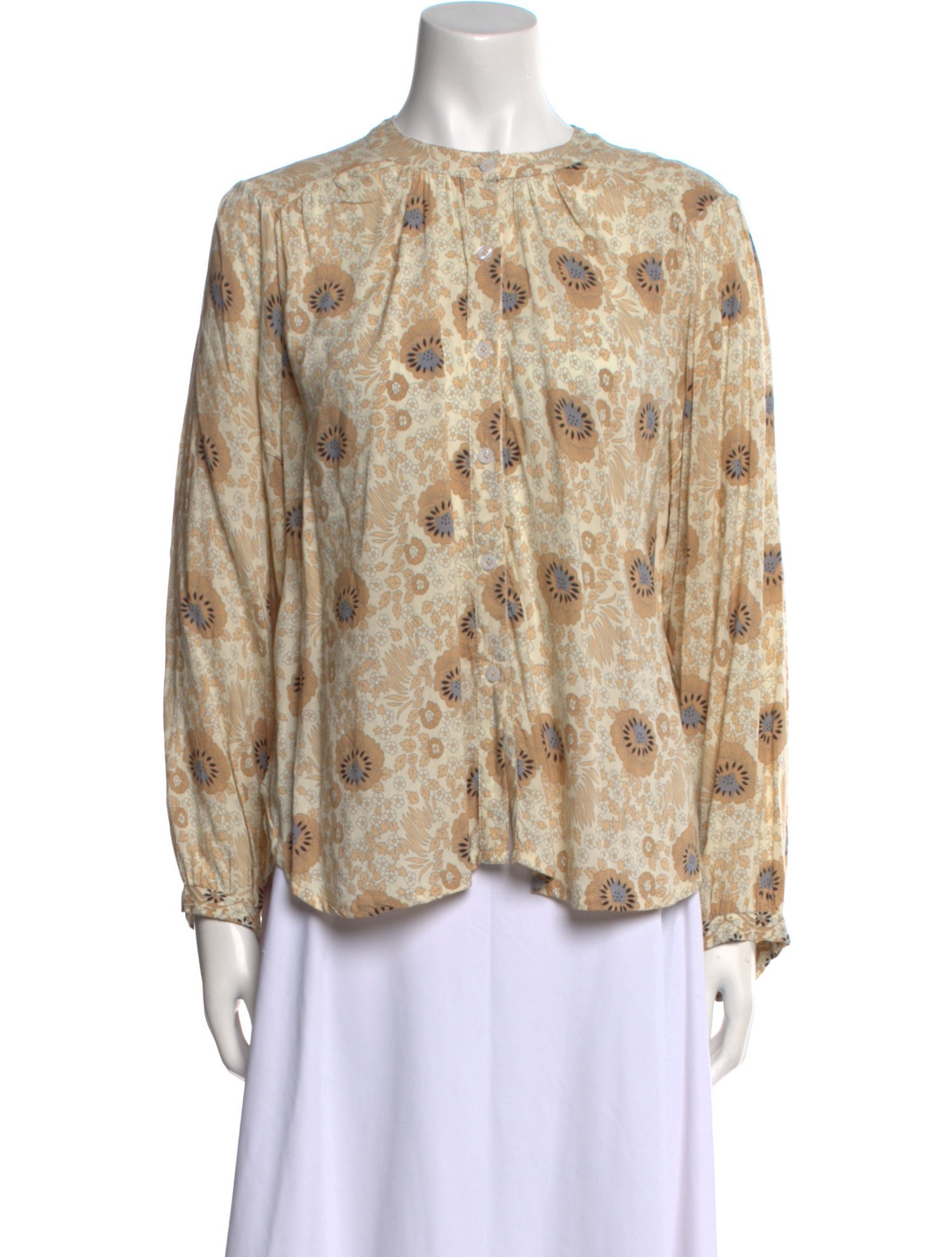 Natalie Martin Printed Mock Neck Blouse
