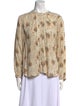 Natalie Martin Printed Mock Neck Blouse