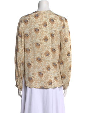 Natalie Martin Printed Mock Neck Blouse