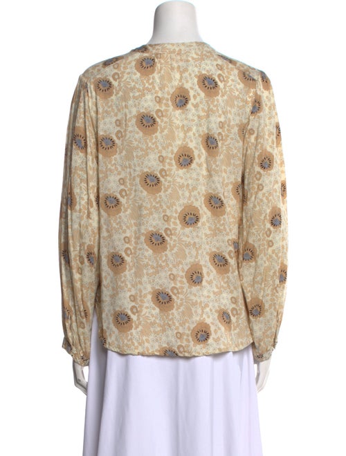 Natalie Martin Printed Mock Neck Blouse