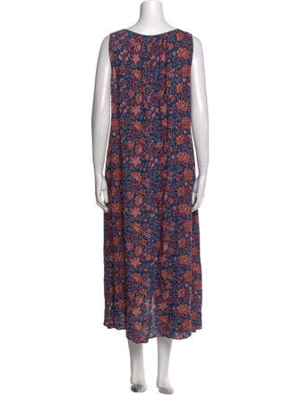 Natalie Martin Floral Print Midi Length Dress