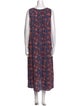 Natalie Martin Floral Print Midi Length Dress
