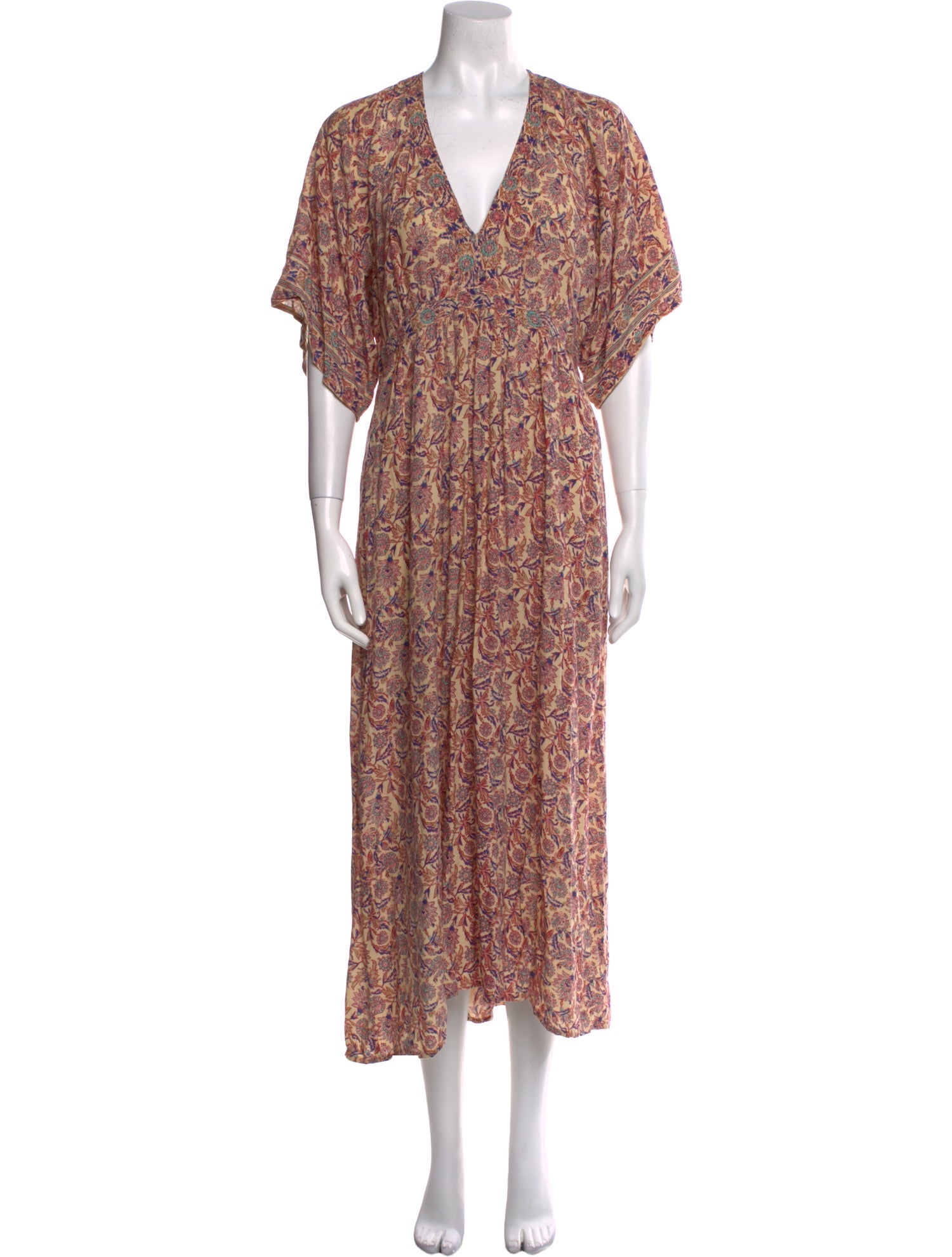 Natalie Martin Floral Print Midi Length Dress