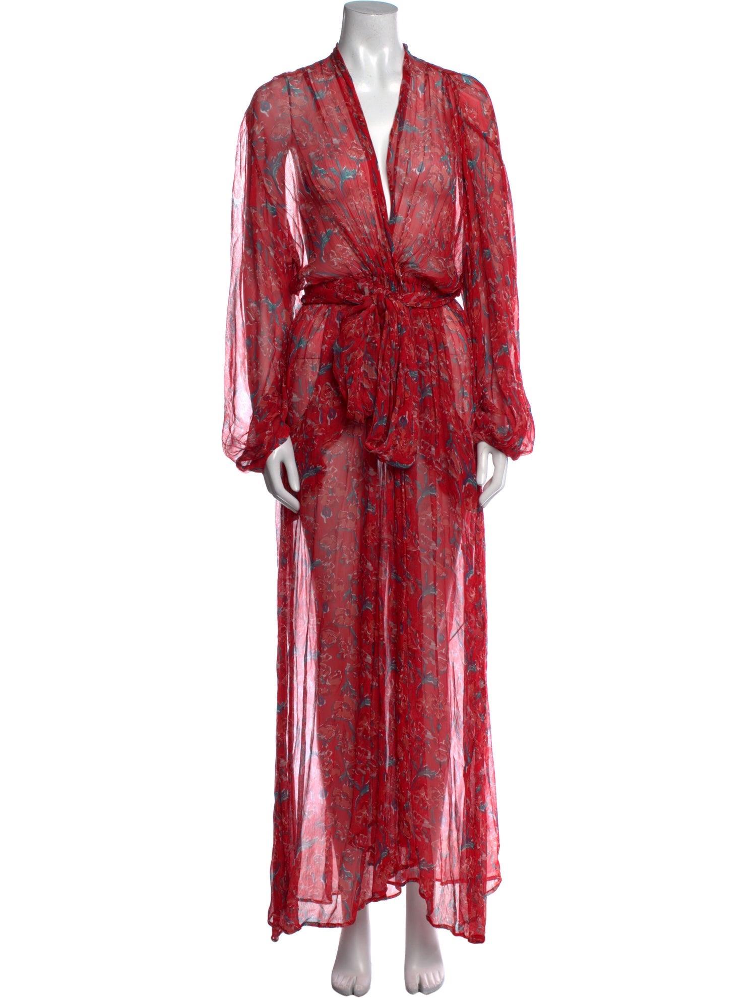 Natalie Martin Floral Print Long Dress