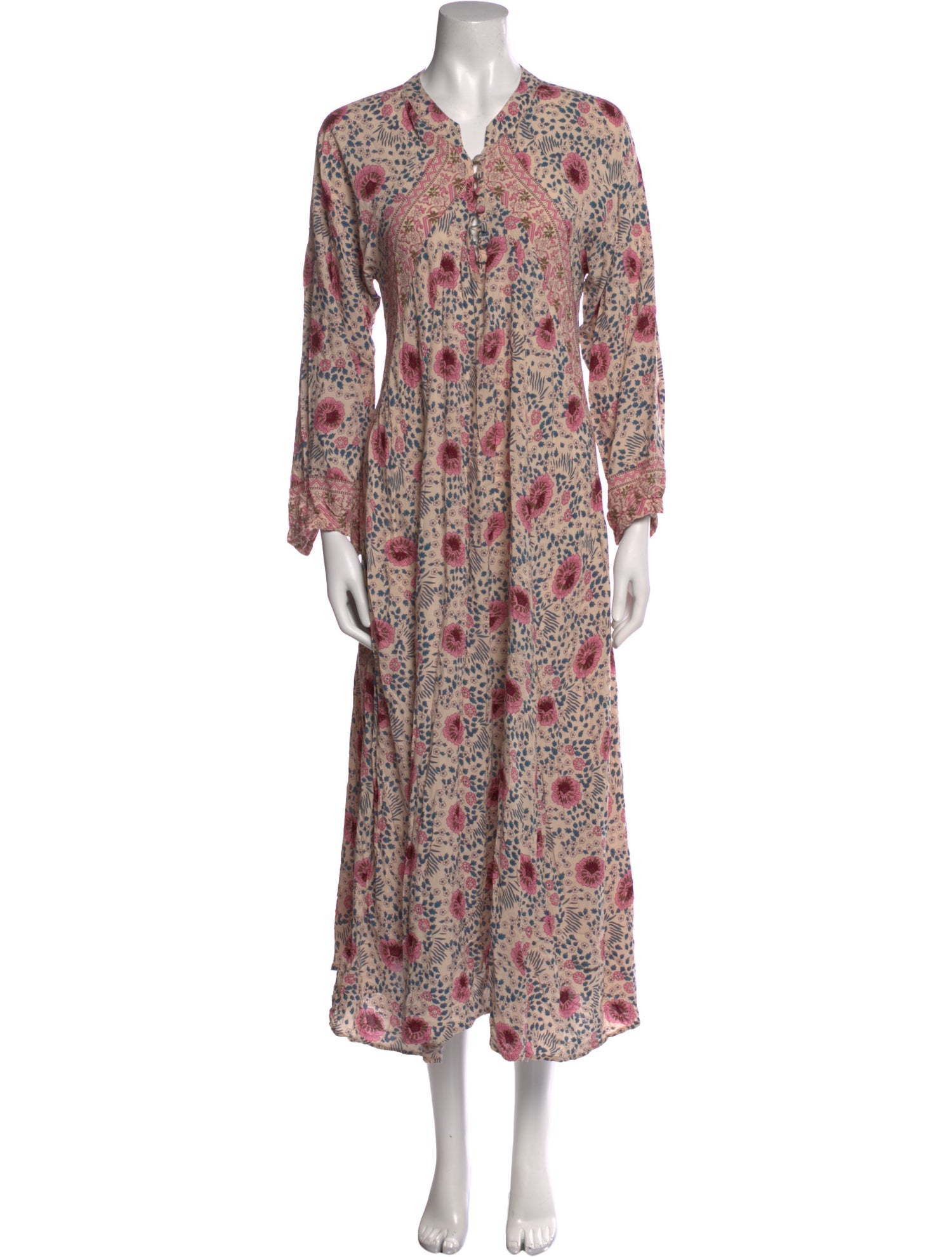 Natalie Martin Floral Print Long Dress