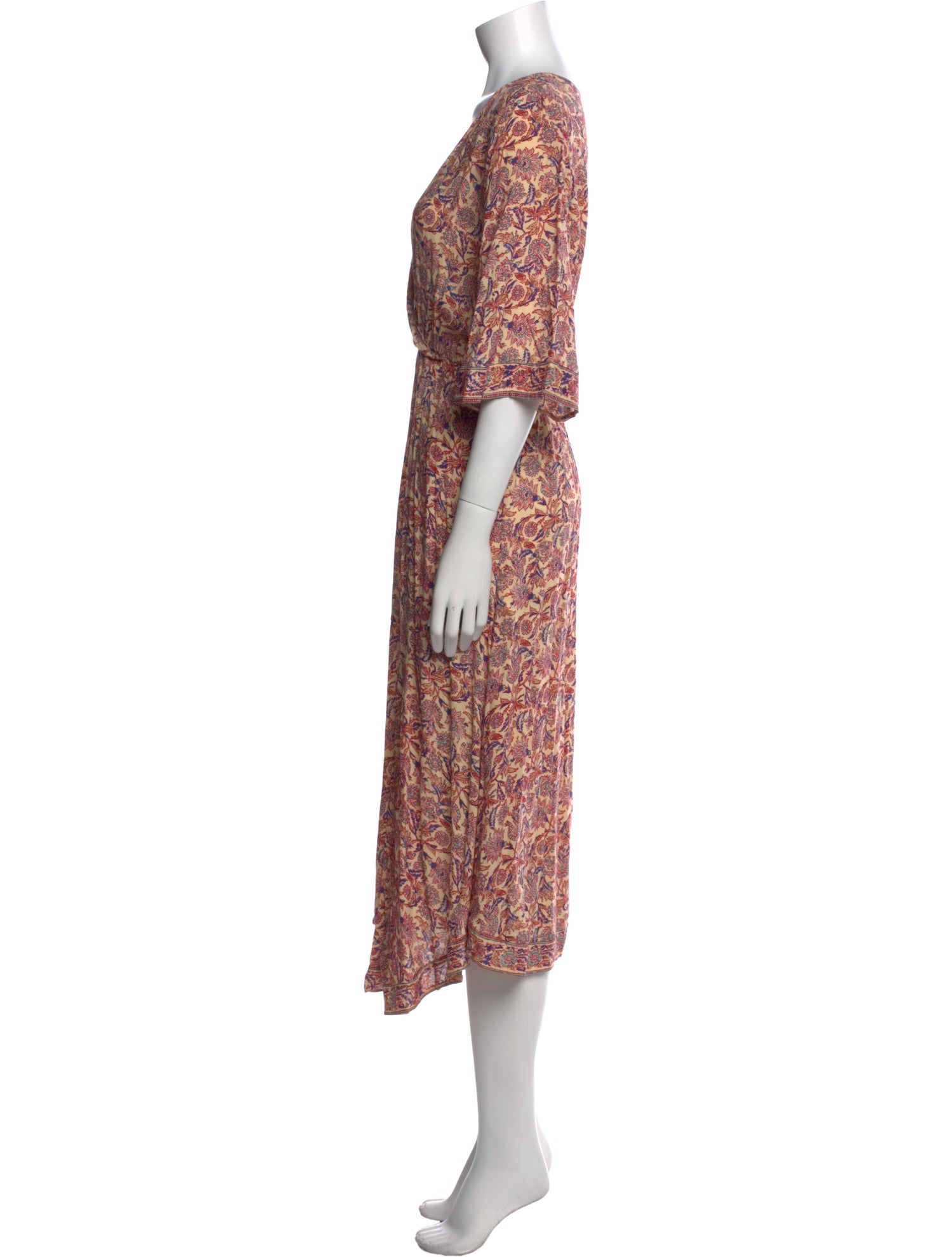 Natalie Martin Floral Print Midi Length Dress
