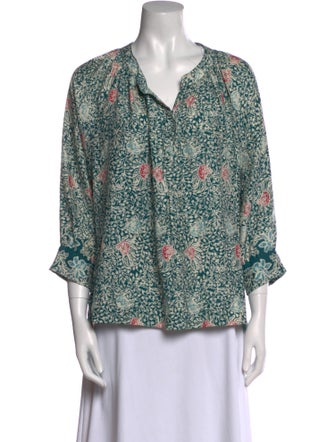 Natalie Martin Silk Floral Print Blouse