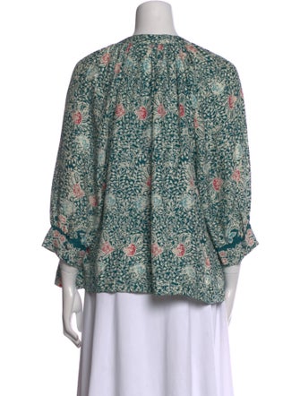 Natalie Martin Silk Floral Print Blouse
