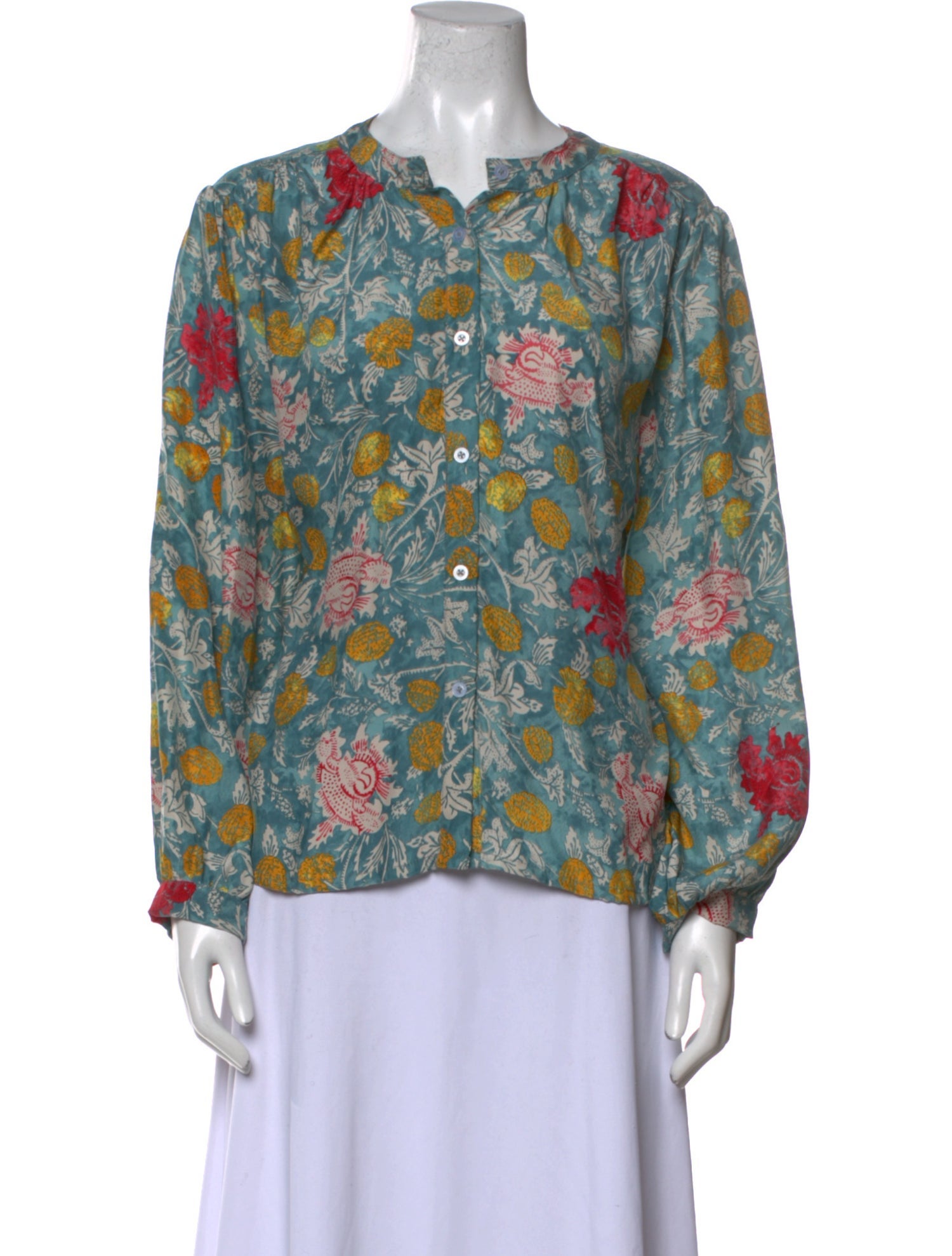 Natalie Martin Silk Floral Print Blouse w/ Tags