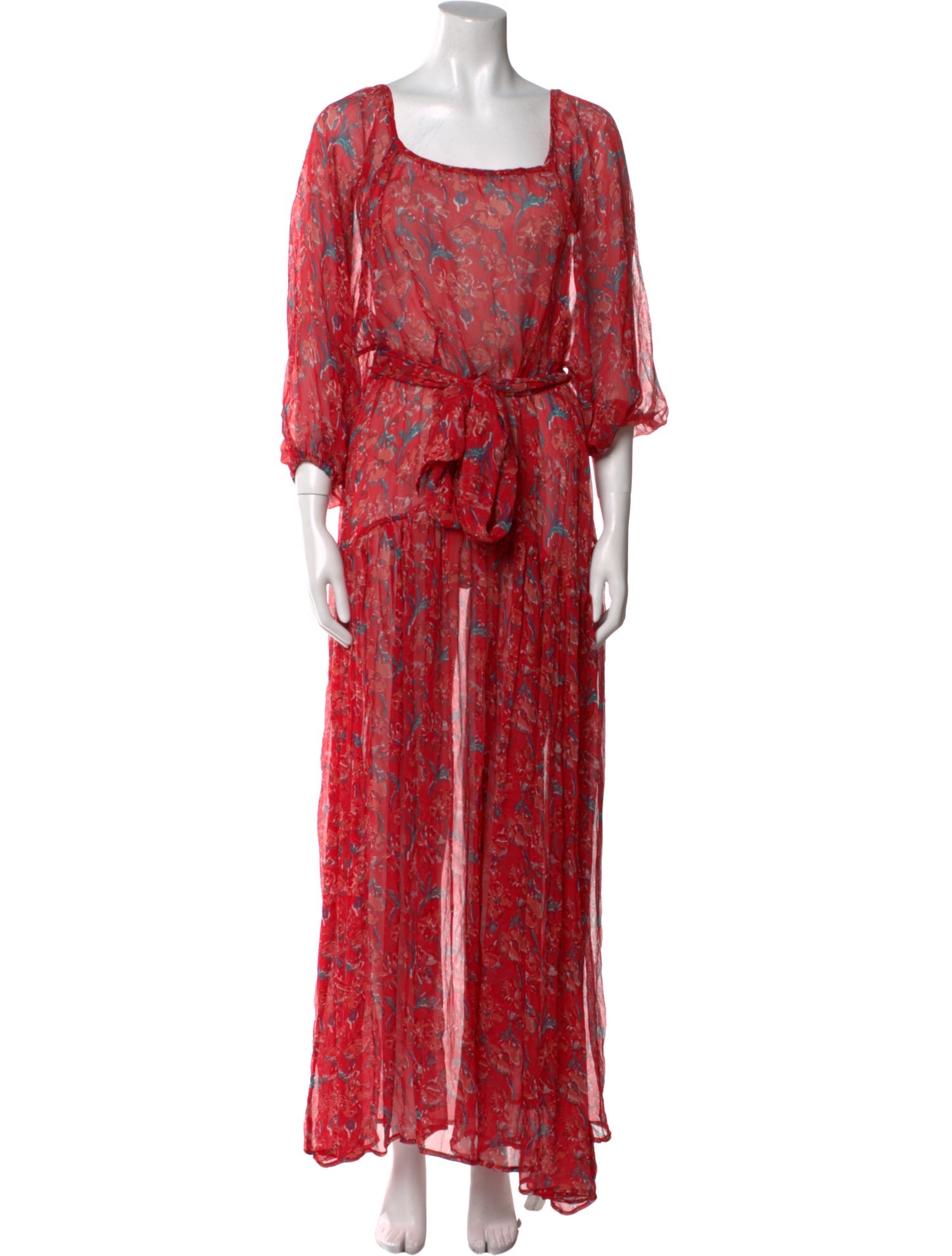 Natalie Martin Floral Print Long Dress w/ Tags