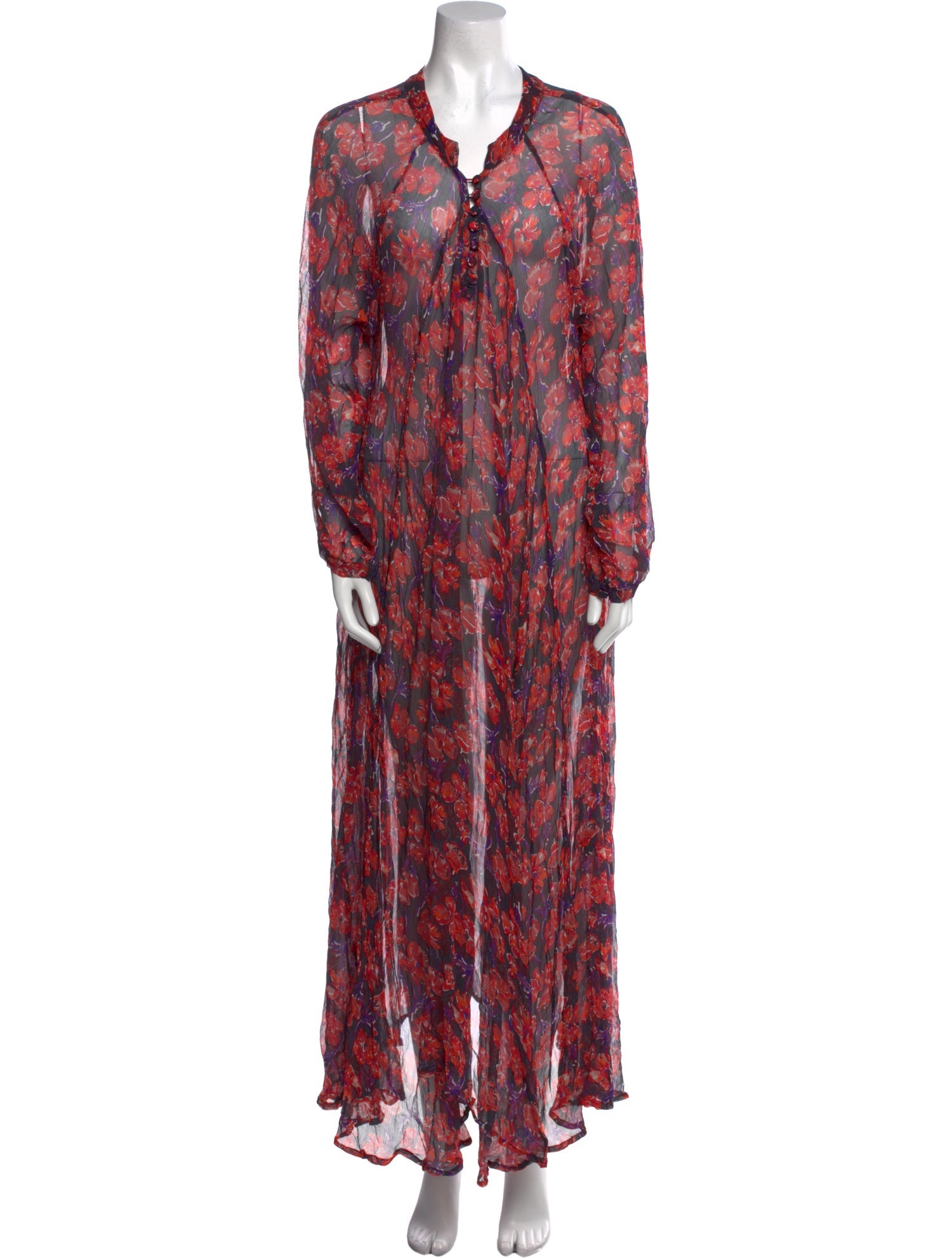 Natalie Martin Floral Print Long Dress w/ Tags