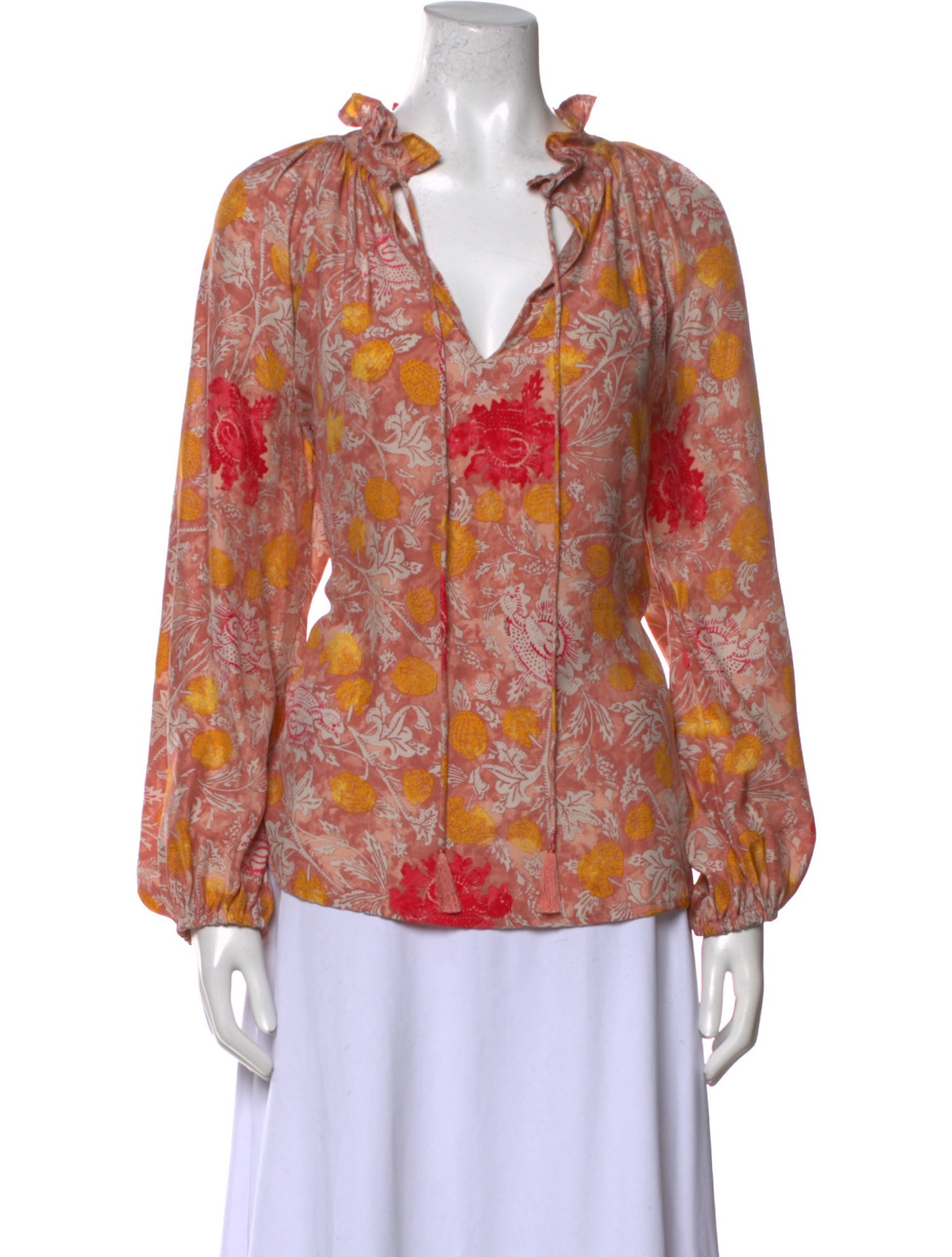 Natalie Martin Silk Floral Print Blouse w/ Tags