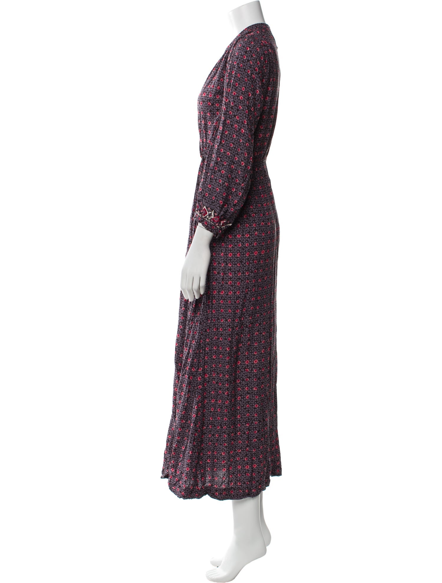 Natalie Martin Floral Print Long Dress