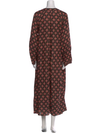 Natalie Martin Floral Print Long Dress